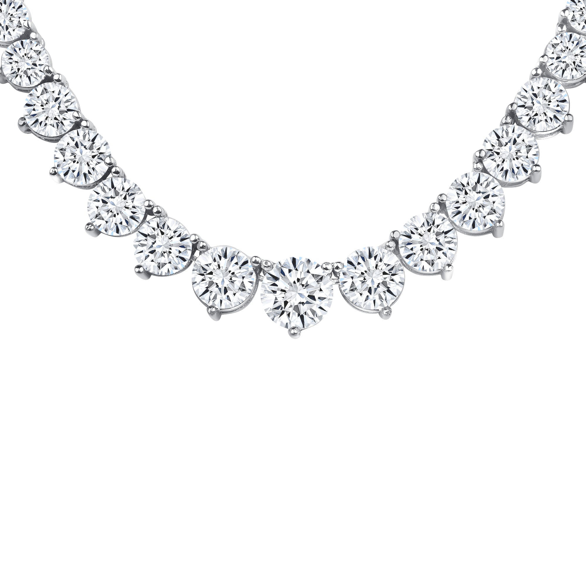 Riviera Round Brilliant Cut Natural or LAB Diamond Necklace WORLDJEWELS