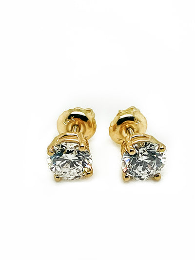 4-Prong Round Cut Diamond Stud Earrings 1.50 ct. tw.
