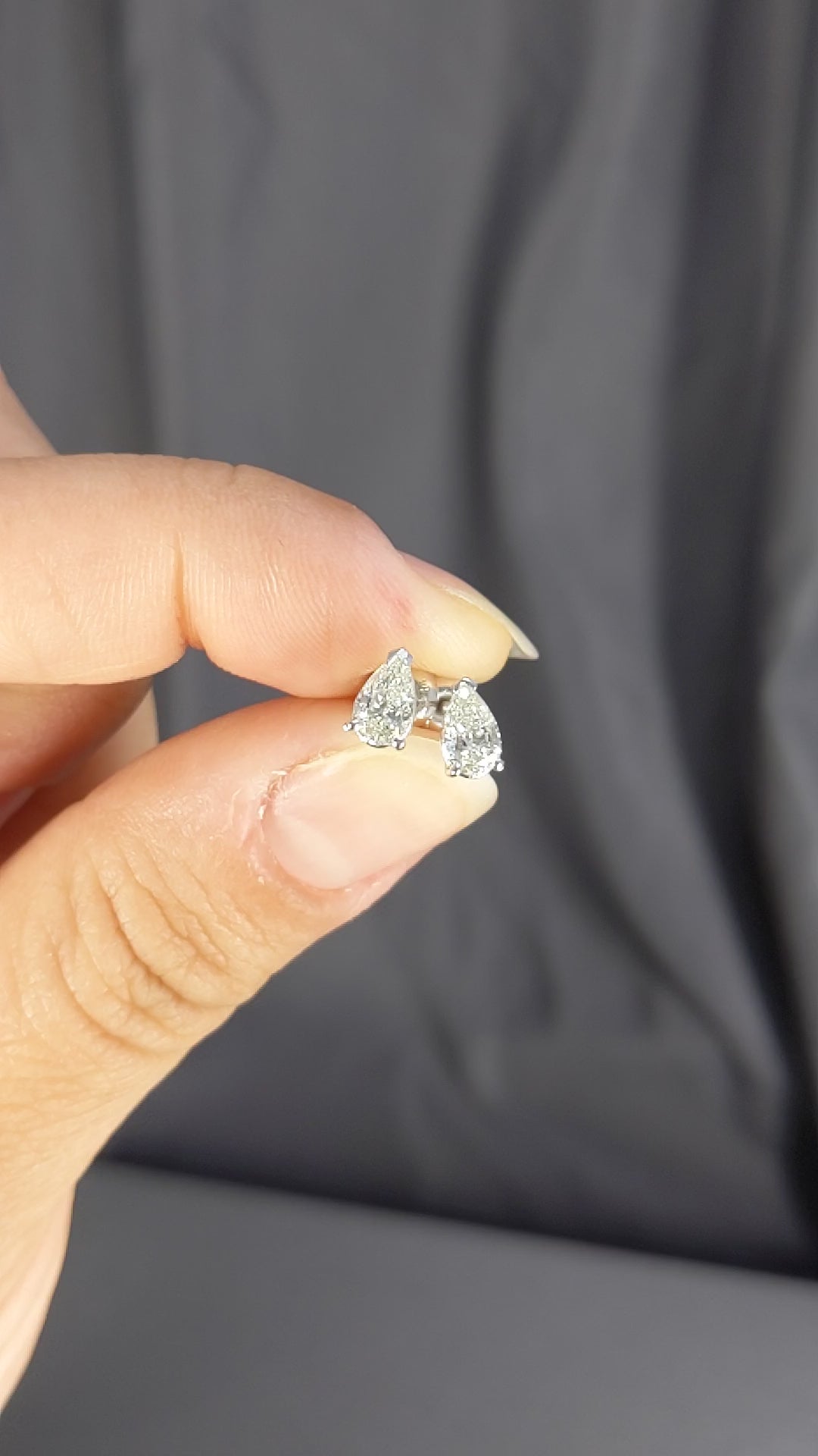 Pear Shape Diamond Stud Earrings 0.30-2.00 ctw.