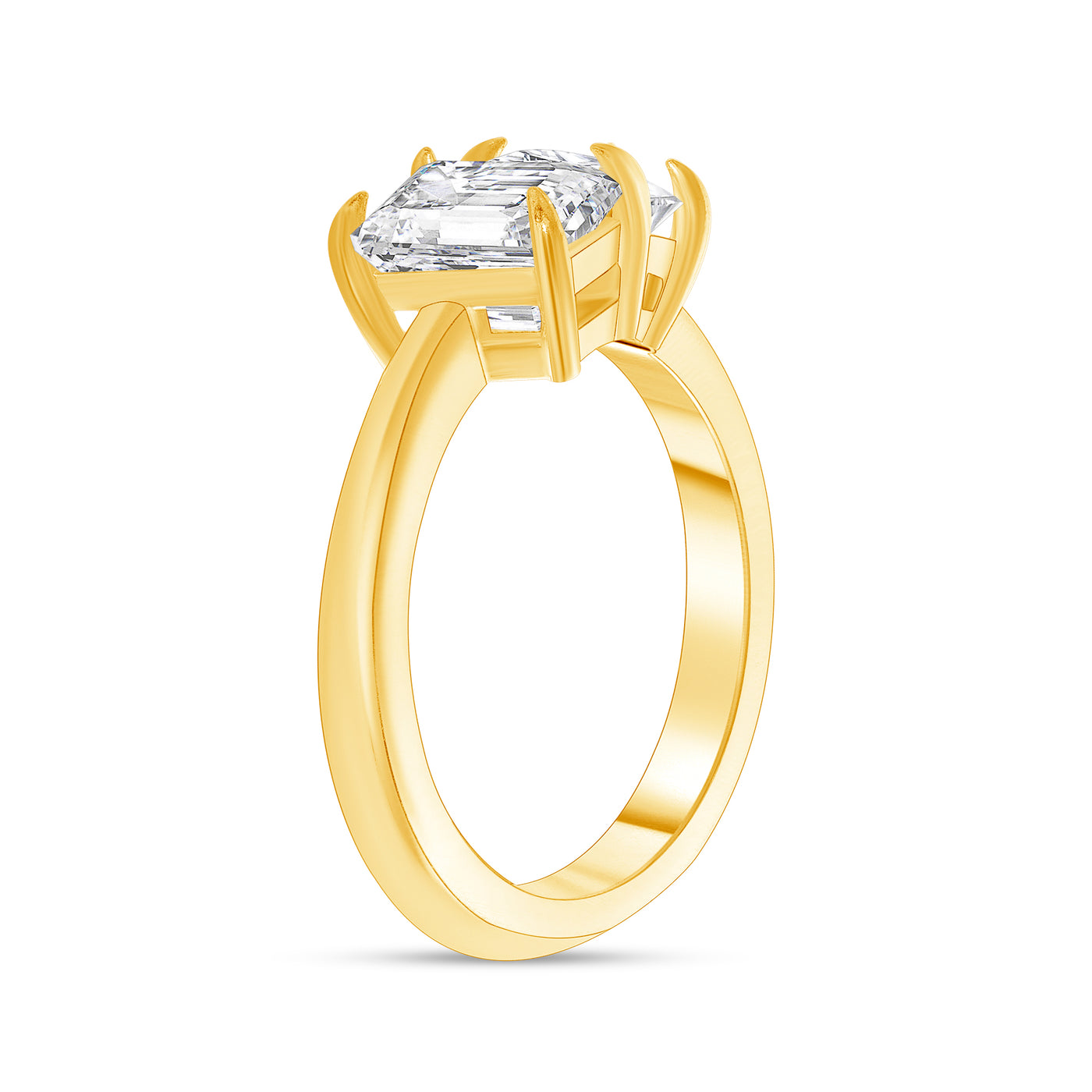 Toi et Moi Emerald and Cushion Cut Diamond Engagement Ring 1.00 Carat