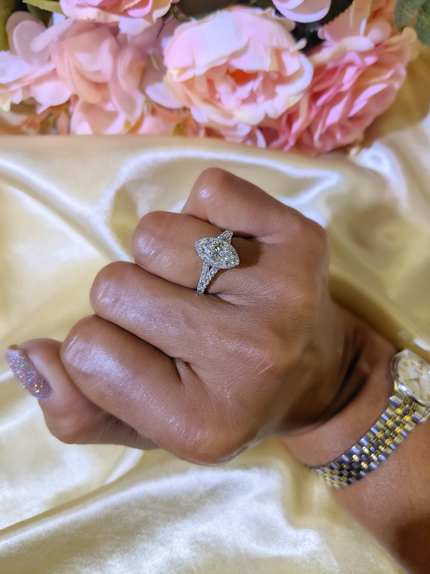 1.25 Carat Marquise Cut Diamond Engagement Ring