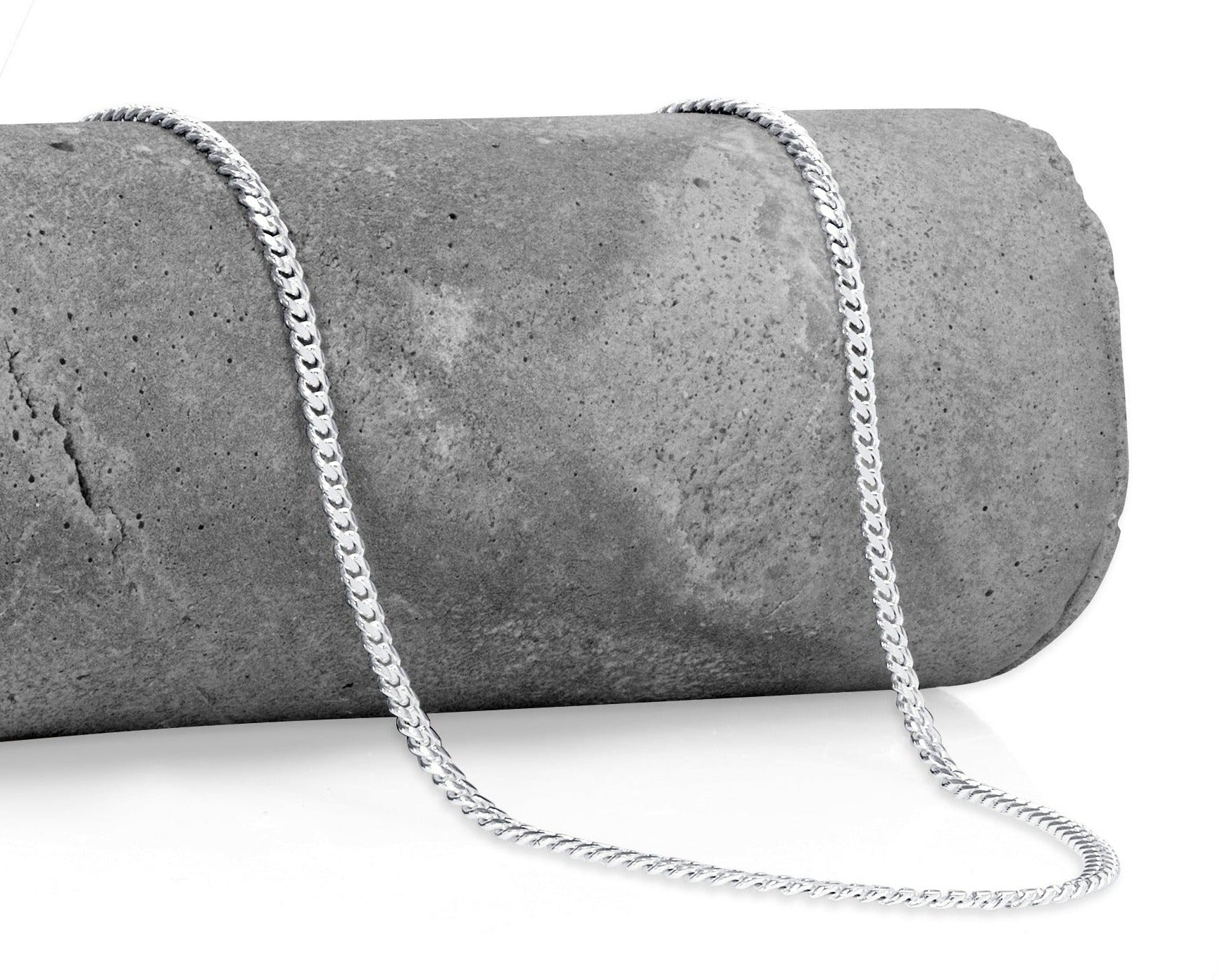 Italian Sterling Silver 7mm Miami Cuban Curb Link Chain Necklace