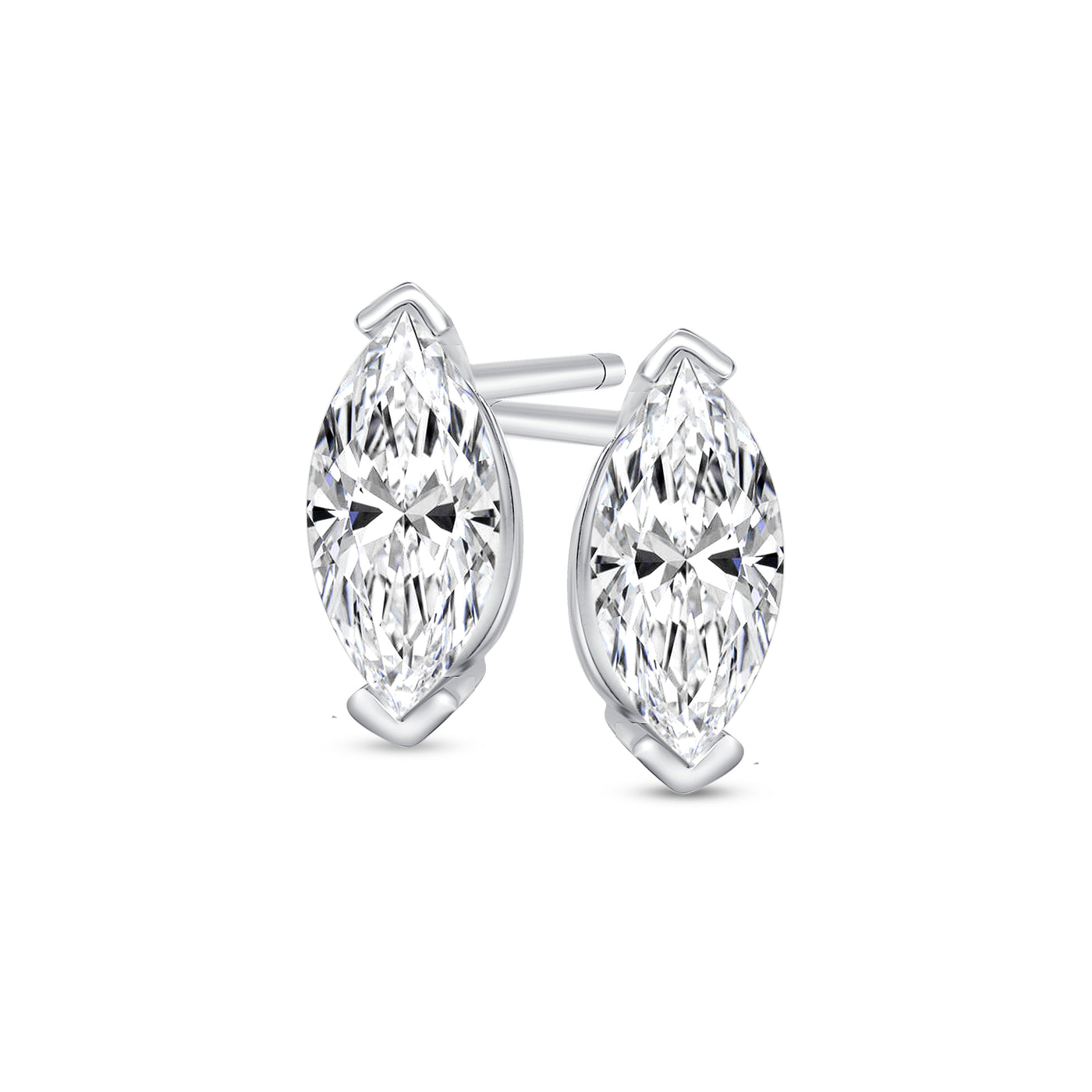 Marquise Cut Diamond Stud Earrings 0.30-2.00 ct.