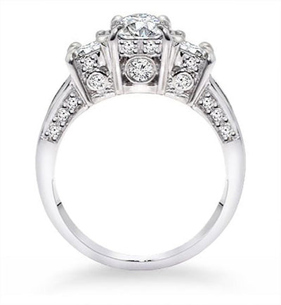 Women's Diamond Three Stone Inspired Engagement Ring 1.85 Ct. Tw.