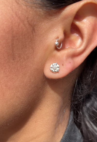 3-Prong Round Cut Diamond Stud Earrings 2.00 ct. tw.