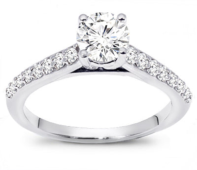 0.42 Carat Brilliant Round Diamond Engagement Ring