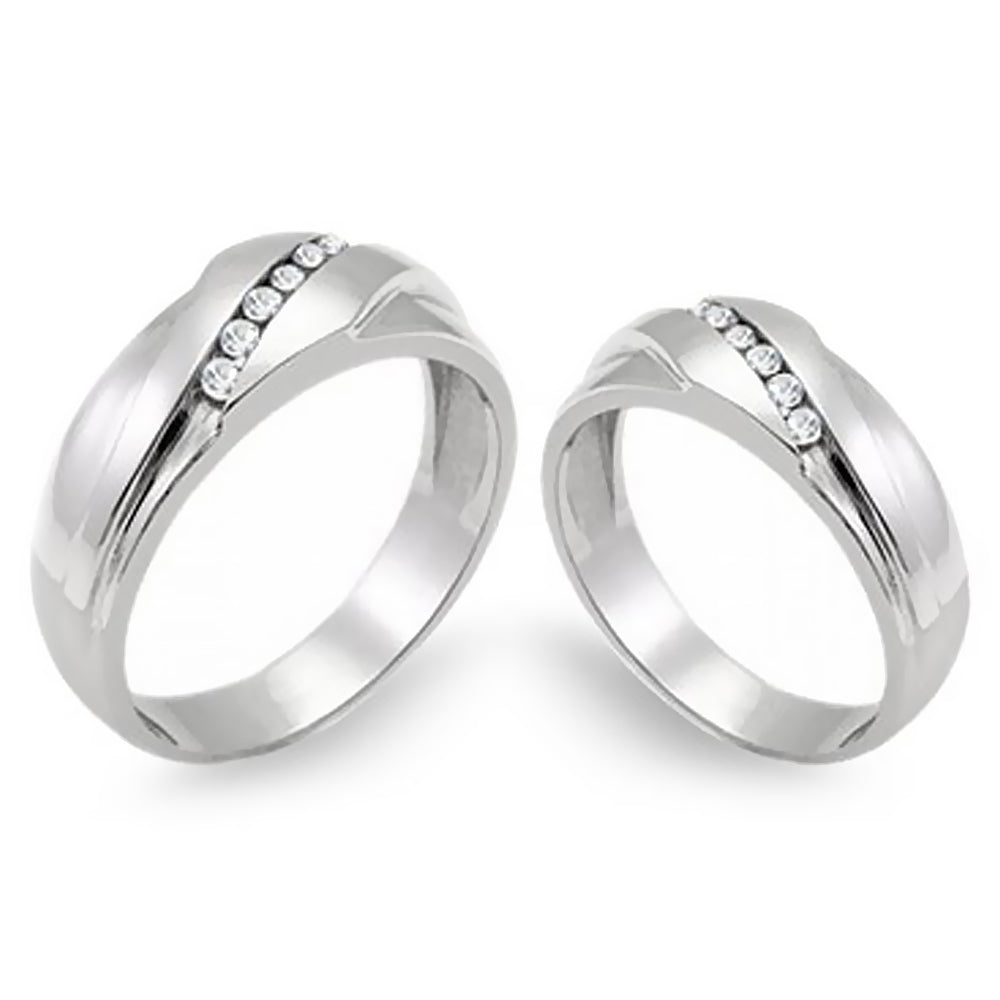 Perfect Pair 14K Gold His & Hers 0.35 Ct. Tw. Brilliant Round Cut Diamond Wedding Bands