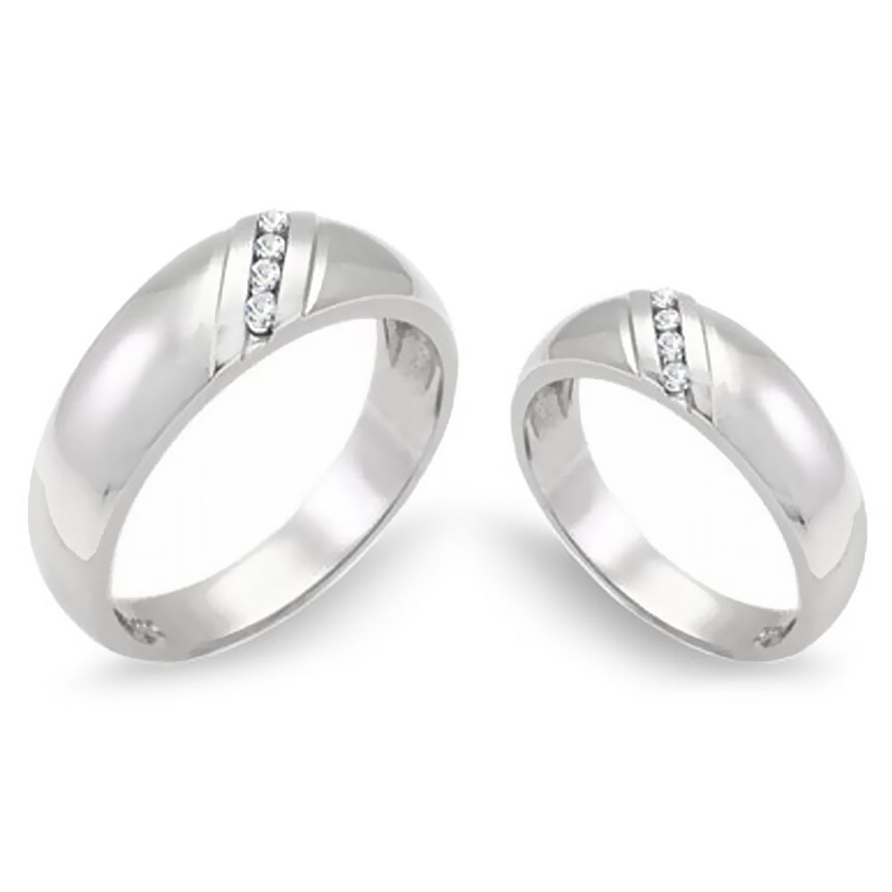 Mates 14K Gold His & Hers 0.30 Ct. Tw. Round Cut Diamond Wedding Bands