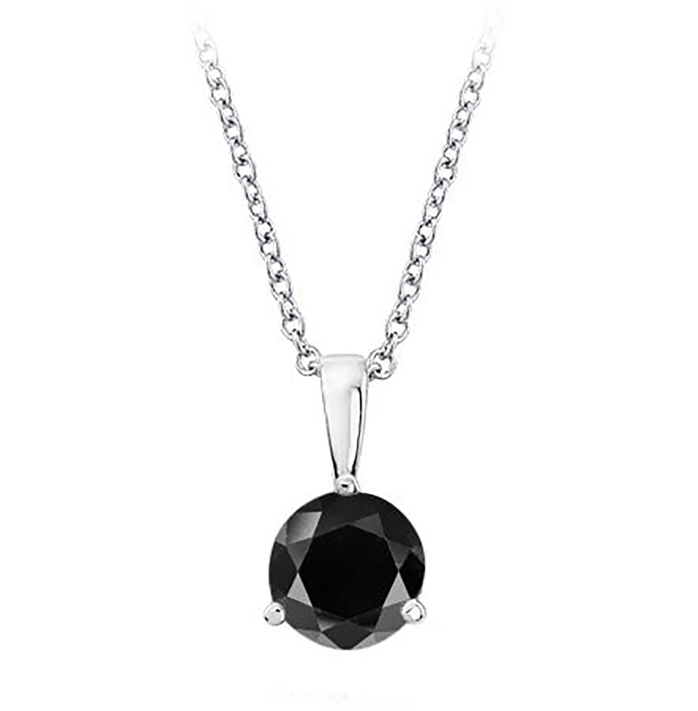0.75 Carat Black Diamond Pendant