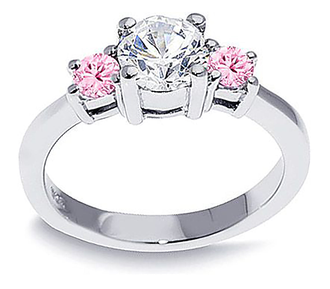 1.50 Ct. Tw. Diamond Pink Sapphire Engagement Ring