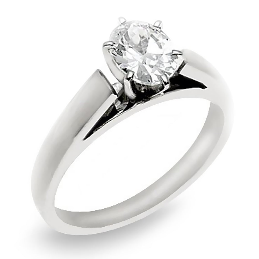 0.25 Ct. Tw. Oval Diamond Solitaire Engagement Ring