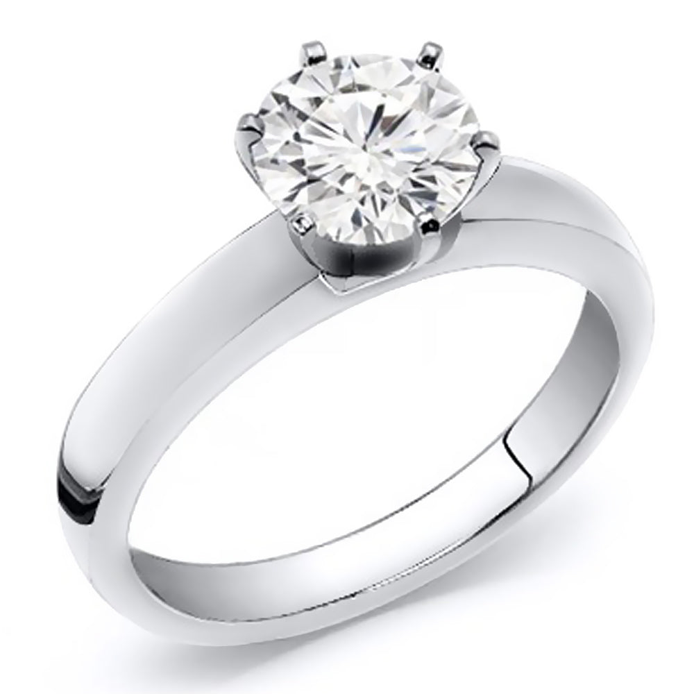 0.50 Ct. Tw. Brilliant Round Cut Solitaire Diamond Engagement Ring