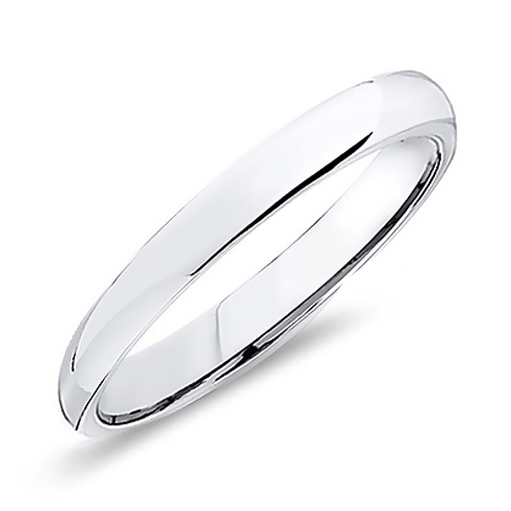 Solid Gold 3MM Plain Wedding Band Comfort Fit