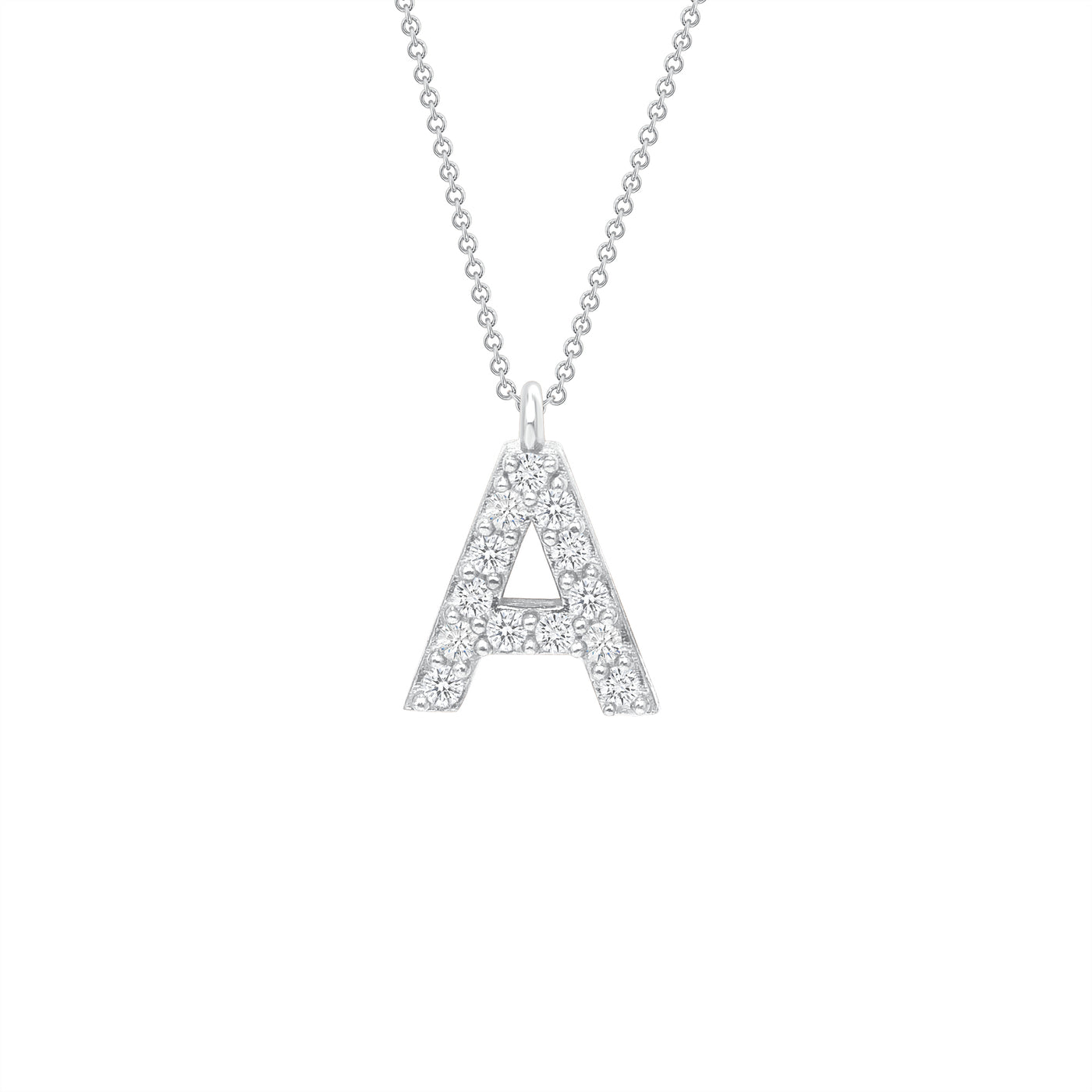 0.15 Carat Diamond Studded Alphabet Letter Pendant