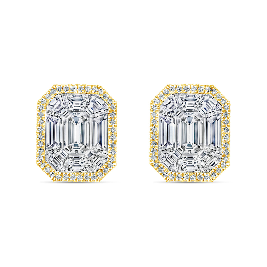 2.25 Carat Invisible Setting Diamond Earrings