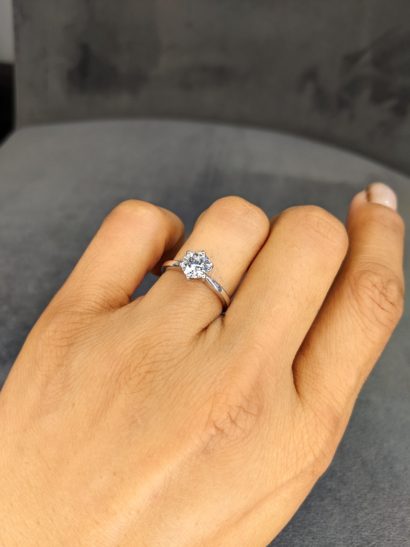 1.50 Ct. Tw. Round Cut Diamond Solitaire Engagement Ring