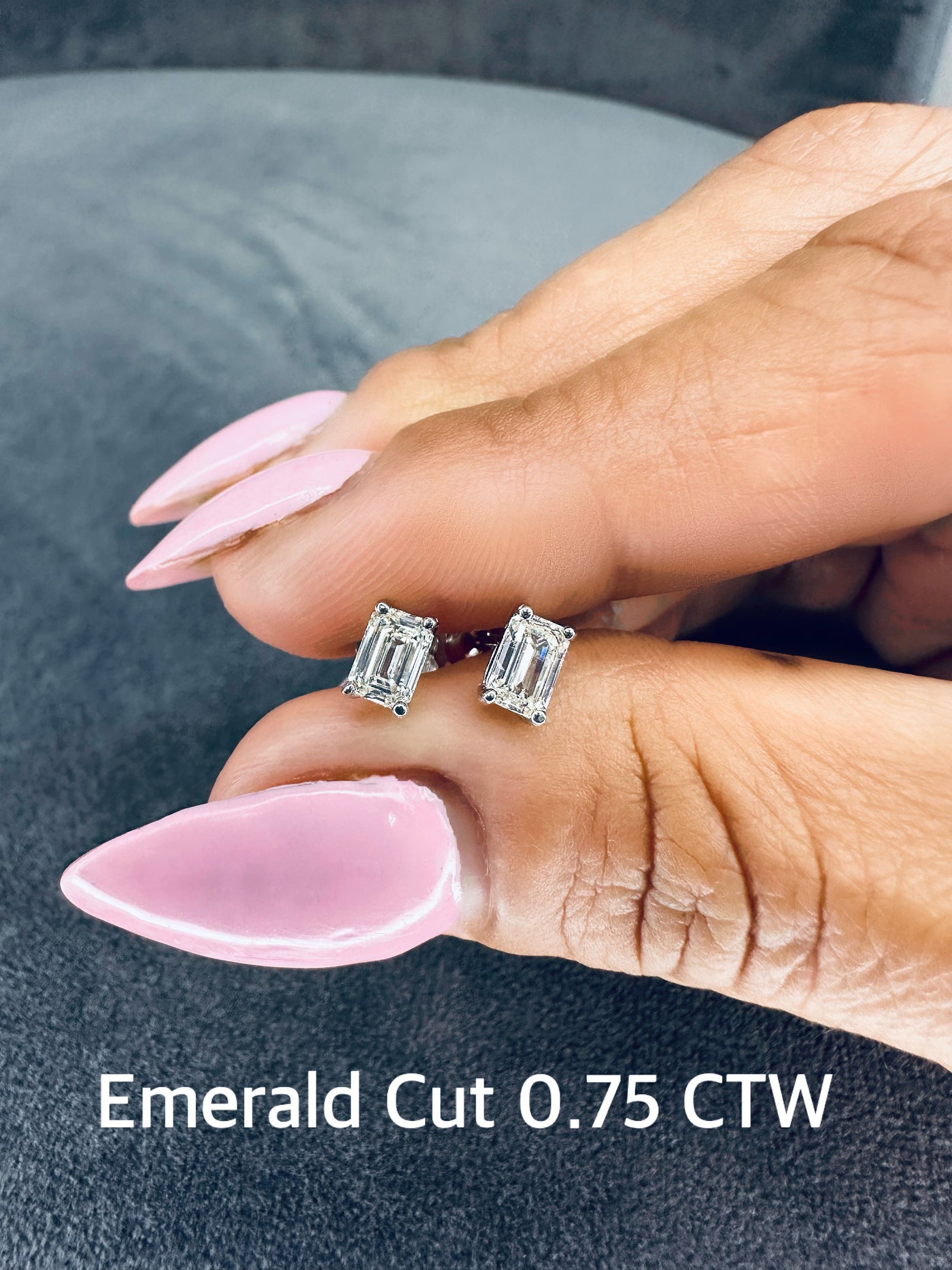 Emerald Cut Diamond Stud Earrings 0.30-2.00 ct.