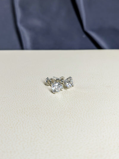 3-Prong Round Cut Diamond Stud Earrings 1.00 ct. tw.