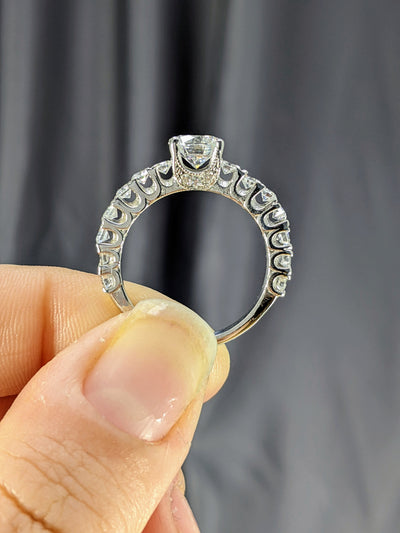 2.02 Carat Deep U-Shape Prong Engagement Ring