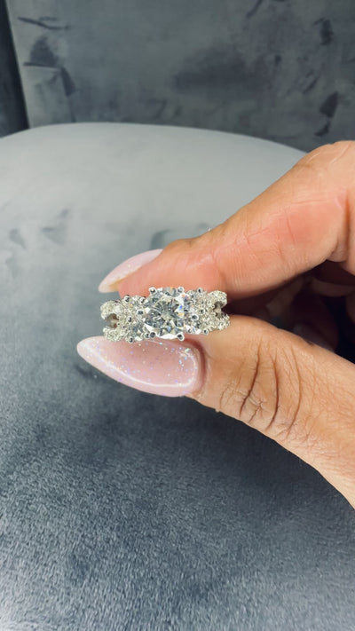 2.50 Ct. Tw. Brilliant Round  Diamond Engagement Wedding Ring Set