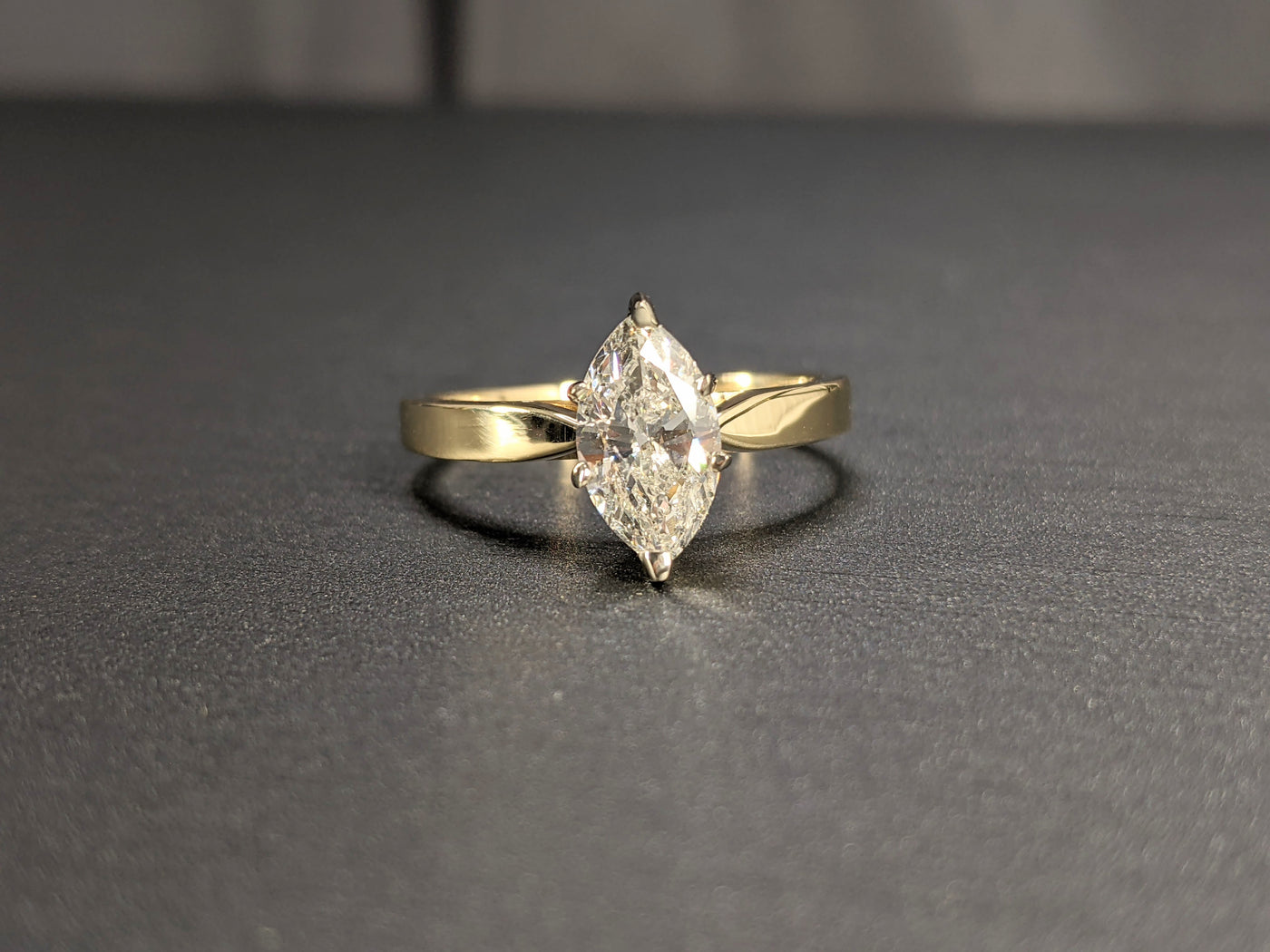 1.25 ctw. Marquise Cut Solitaire Diamond Engagement Ring