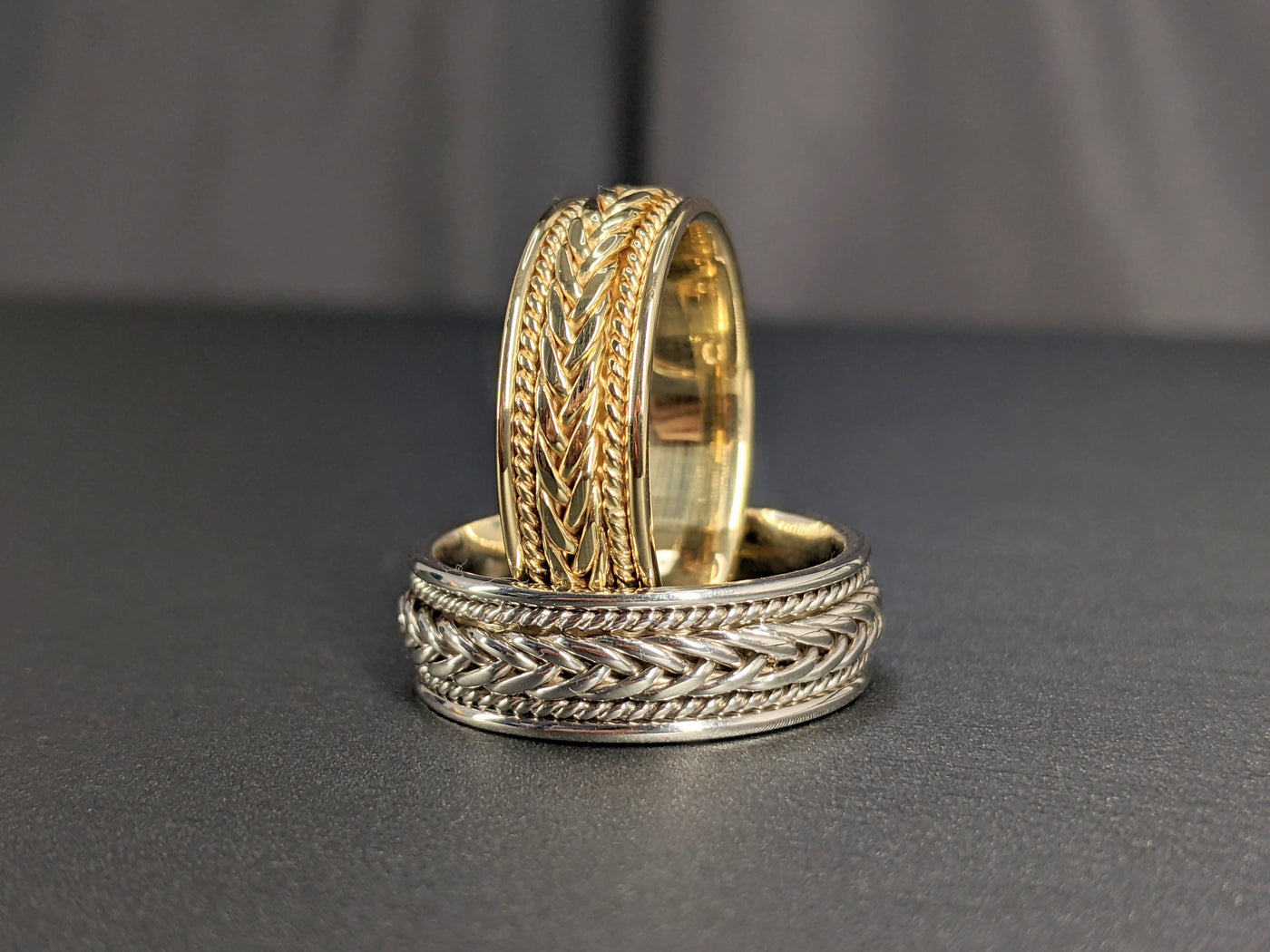 Solid Gold 7MM Hand Braided Wedding Band