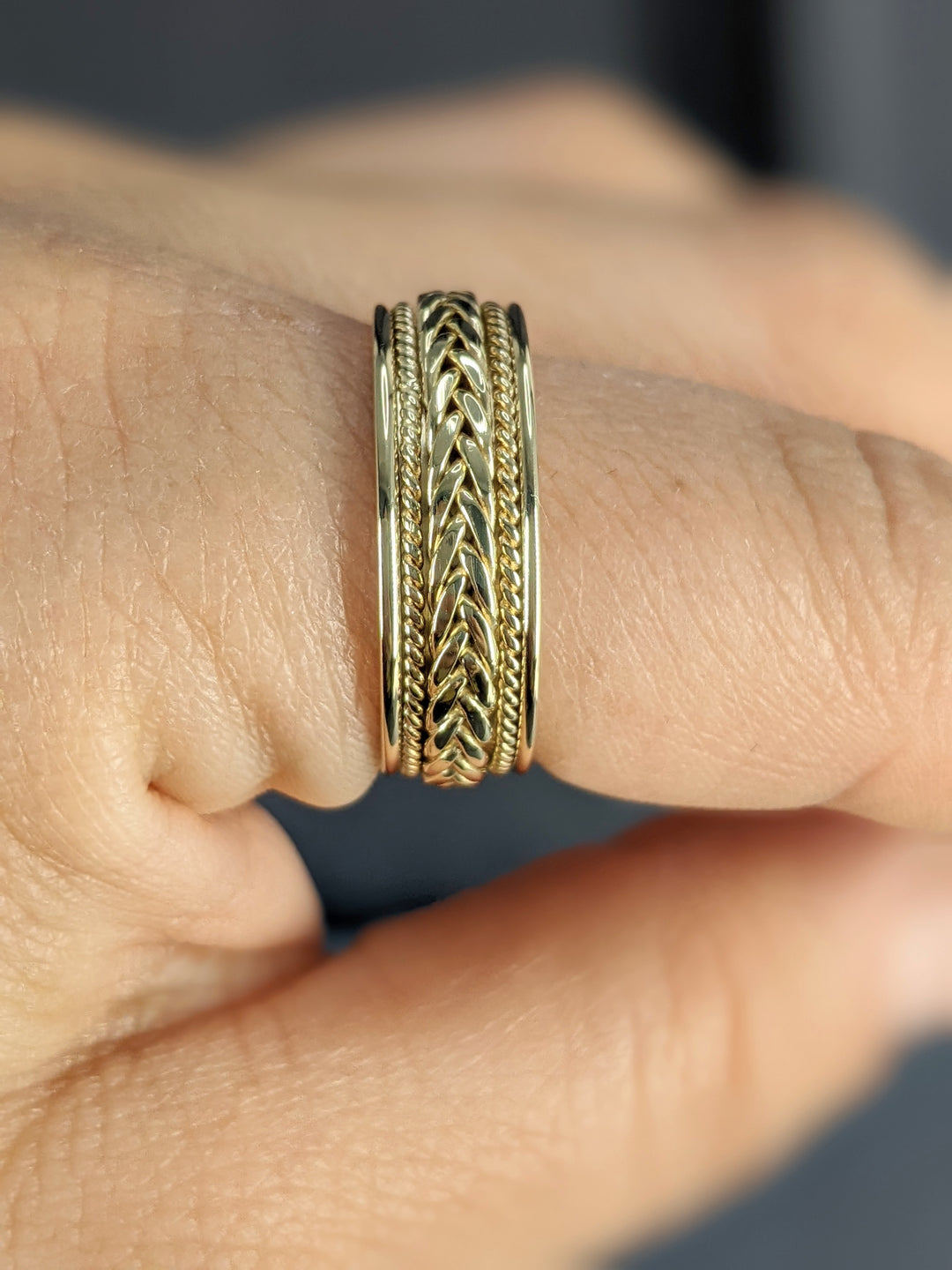 Solid Gold 7MM Hand Braided Wedding Band – WORLDJEWELS