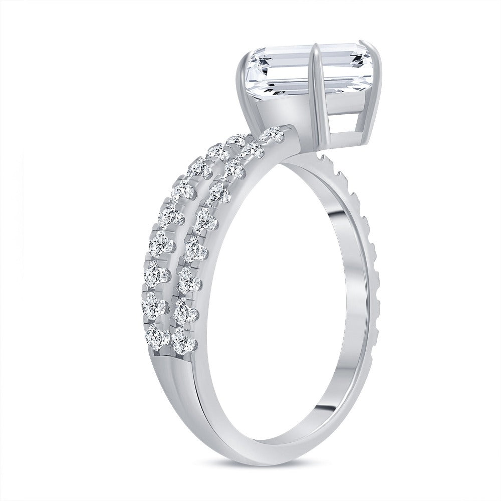 1.10 Ct. Tw. Emerald Cut Diamond Engagement Ring
