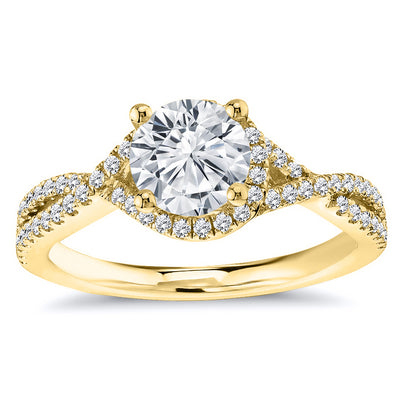1.20 Ct. Tw. Entwined Diamond Halo Design Engagement Ring