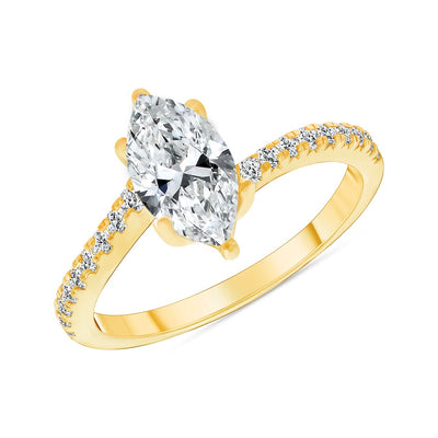 1.00 Ct. Tw. Marquise Cut Diamond Engagement Ring