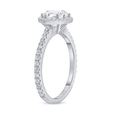 1.50 Ct. Tw. Octagon Halo Design Brilliant Round Cut Engagement Ring
