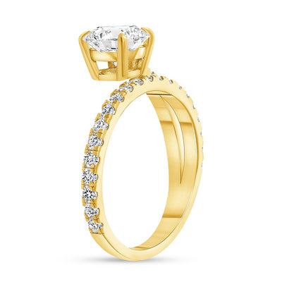 0.75 Carat Round Brilliant Cut Diamond Engagement Ring Design (0.50 Ct. Tw. Center Diamond)