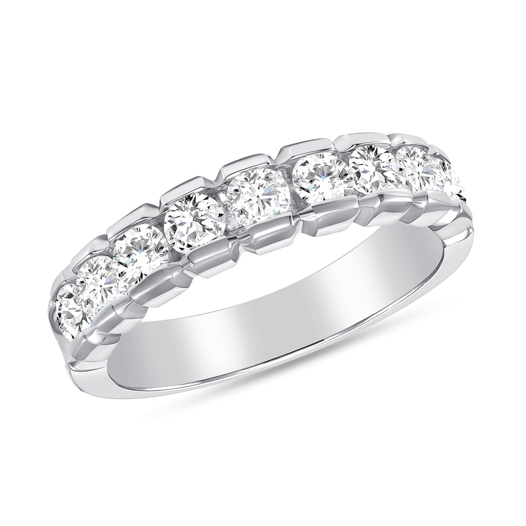 Carat 9-Stone Channel Set Round Cut Diamond Band