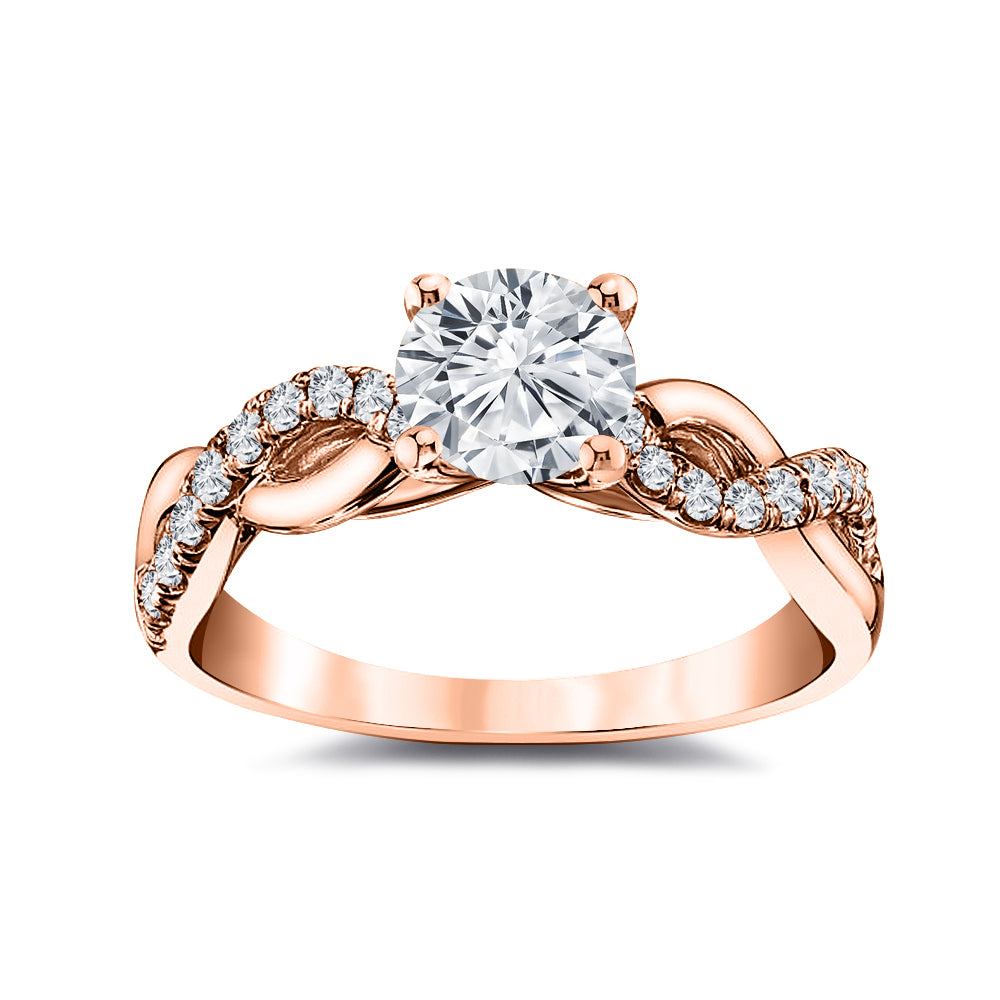 1.00 Ct. Tw. Infinity Twist Design Diamond Engagement Ring