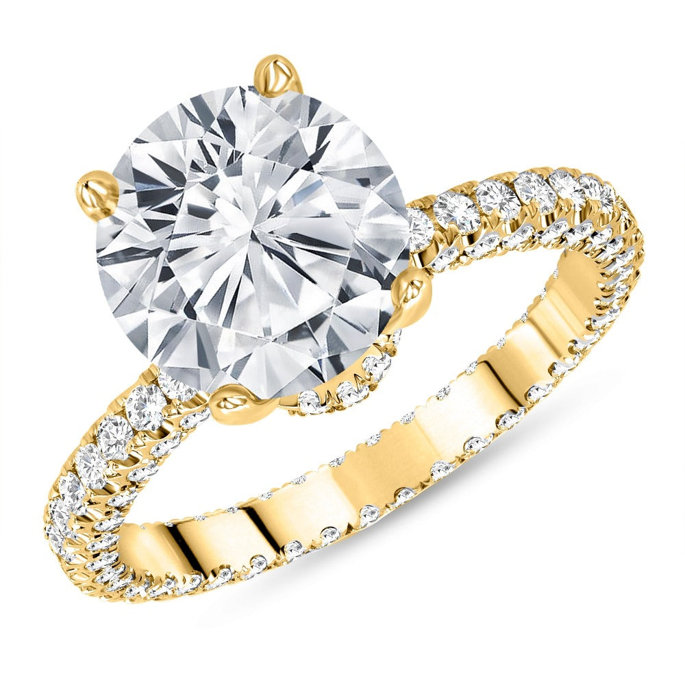 1.50 Ct. Tw. Brilliant Round Hidden Halo Diamond Engagement Ring
