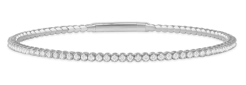 Flexible Bracelet Bangle 1.50 Ct. Tw. Round Diamonds