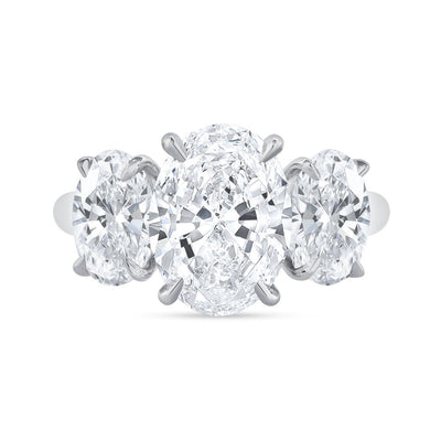 Three Stone Oval Cut Diamond Engagement Ring 1.50 Ct. Tw.