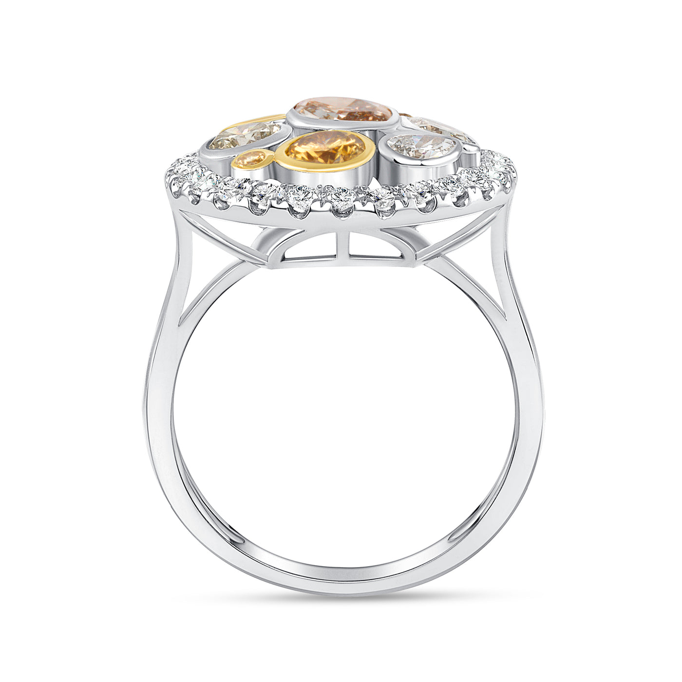 1.82 Carat Natural Yellow and Brown Diamond in 14K Gold