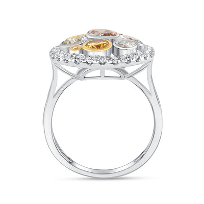1.82 Carat Natural Yellow and Brown Diamond in 14K Gold