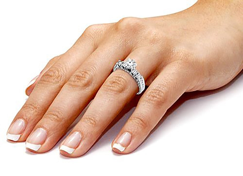 Unique 0.70 Ct. Tw. Five Stone Diamond Milgrain Design Engagement Ring
