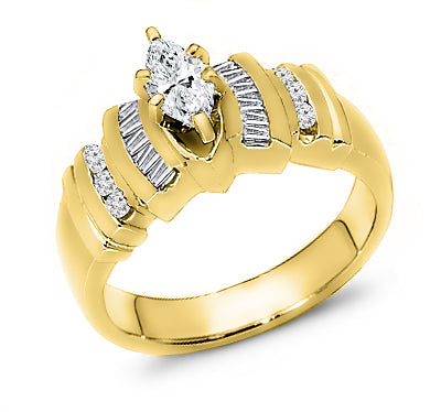 0.75 Carat Multi-Cut Diamond Engagement Ring