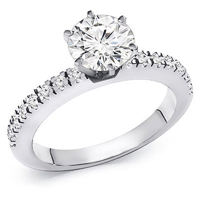 0.72 Carat Round Cut Diamond Engagement Ring
