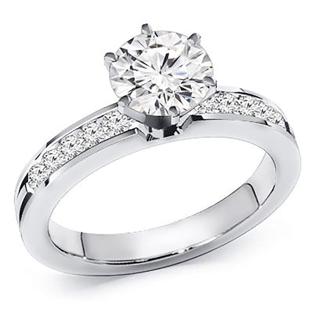 1.00 Ct. Tw. Brilliant Round Cut Diamond Engagement Ring
