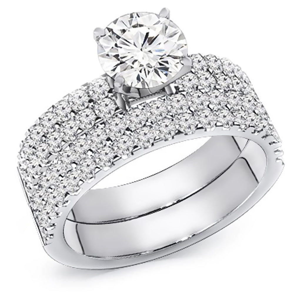 1.90 Ct. Tw. Diamond Engagement Wedding Ring Set