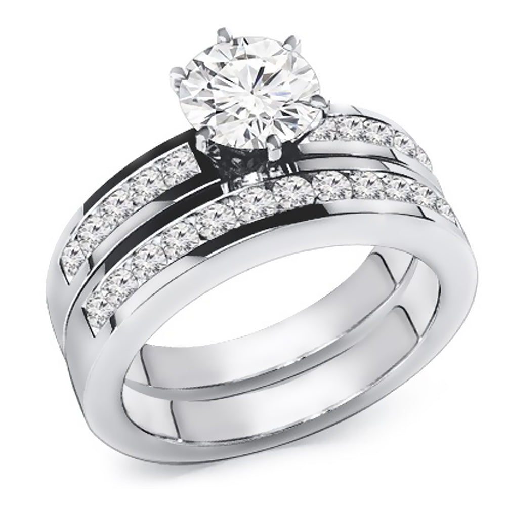 1.16 Ct. Tw. Diamond Wedding Engagement Ring Set