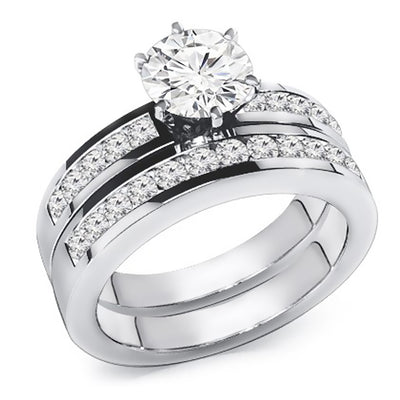 1.16 Ct. Tw. Diamond Wedding Engagement Ring Set