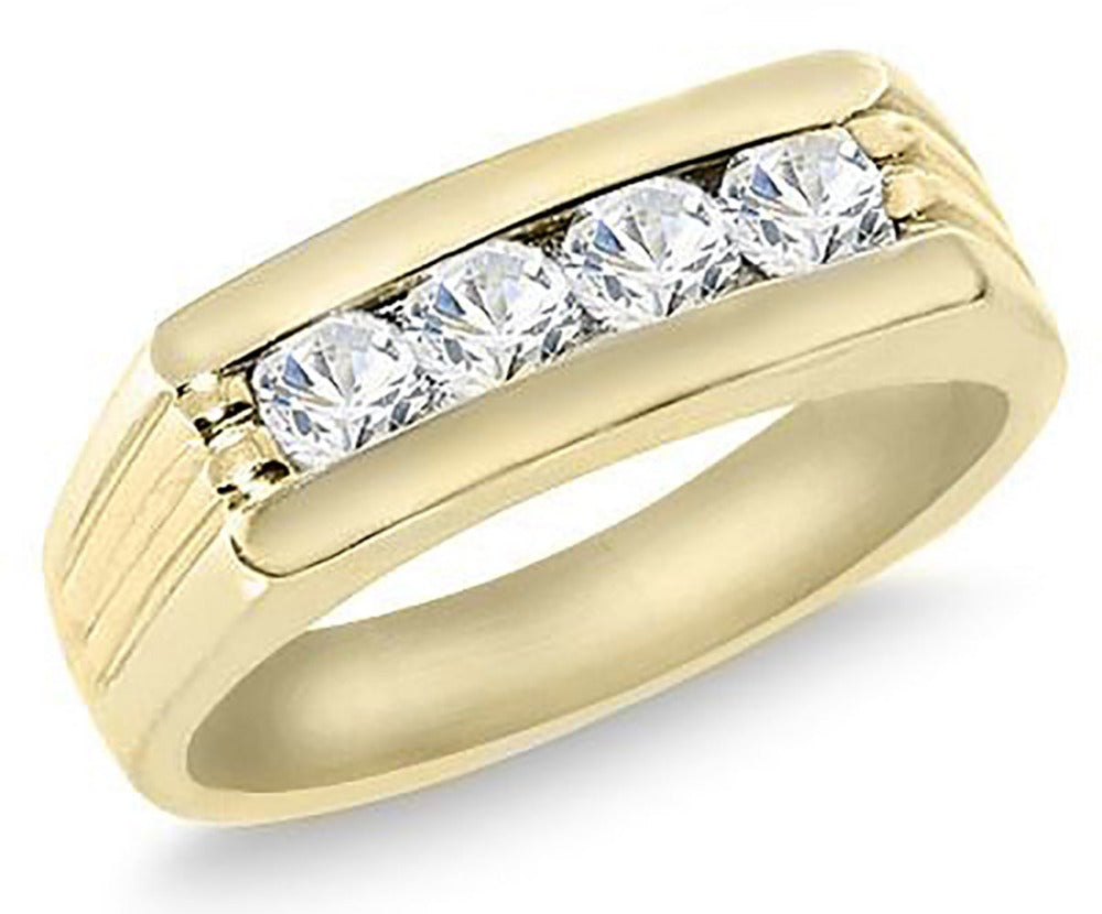 Men's Two Tone Gold 0.45 Ct. Tw. Round Cut Diamond Ring