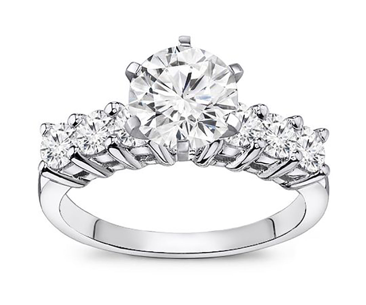2.70 Carat Seven Stone Diamond Engagement Ring
