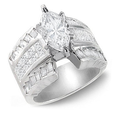 2.50 Ct. Tw. Marquise Diamond Engagement Ring