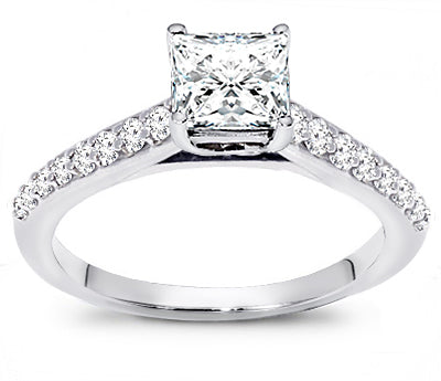 0.42 Ct. Tw. Diamond Engagement Ring Princess Cut